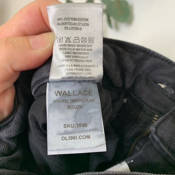 DL1961 Wallace high rise crop flare black jeans - Picture 8 of 8